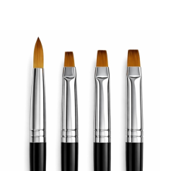 COSMONAIL Set of black gel brushes, 4 pcs