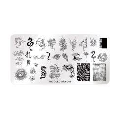 NICOLE DIARY Plantillas para uñas - 208