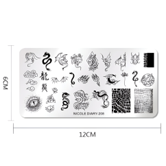 NICOLE DIARY Plantillas para uñas - 208