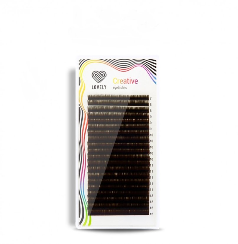 LOVELY Creative Dark chocolate C 0,07 - pestañas 13 mm