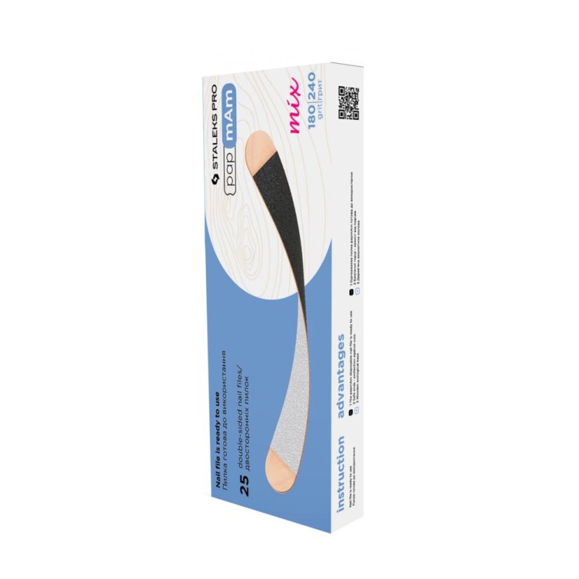 STALEKS - limas intercambiables de doble cara sobre base de madera DWCEMix-22-180/240 granos