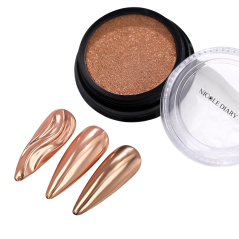 NICOLE DIARY Solid chrome 4 - Chromový pigment na nehty se zrcadlovým efektem