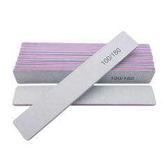 Пилка  для ногтей 100/180, прямоугольная, набор 25 штук