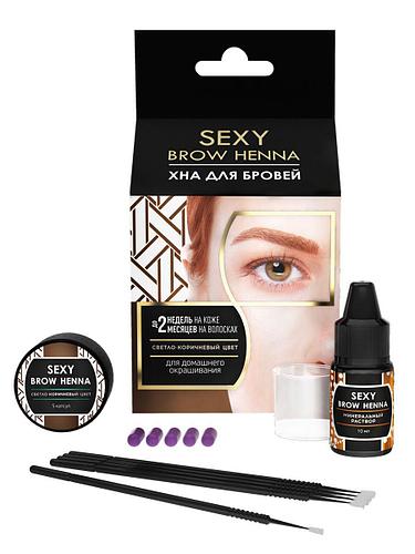 INNOVATOR COSMETICS - sada pro domácí barvení Sexy brow henna, světle hnědá