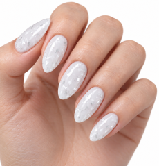 COSMONAIL Gel lak Milky Flakes 004 Silver Snow, 8 ml