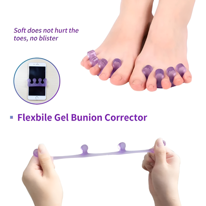 Separador de silicona para pedicura, 10 pares