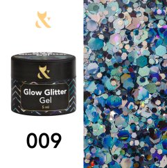 F.O.X - gel lak "Glow Glitter" 009, 5 ml