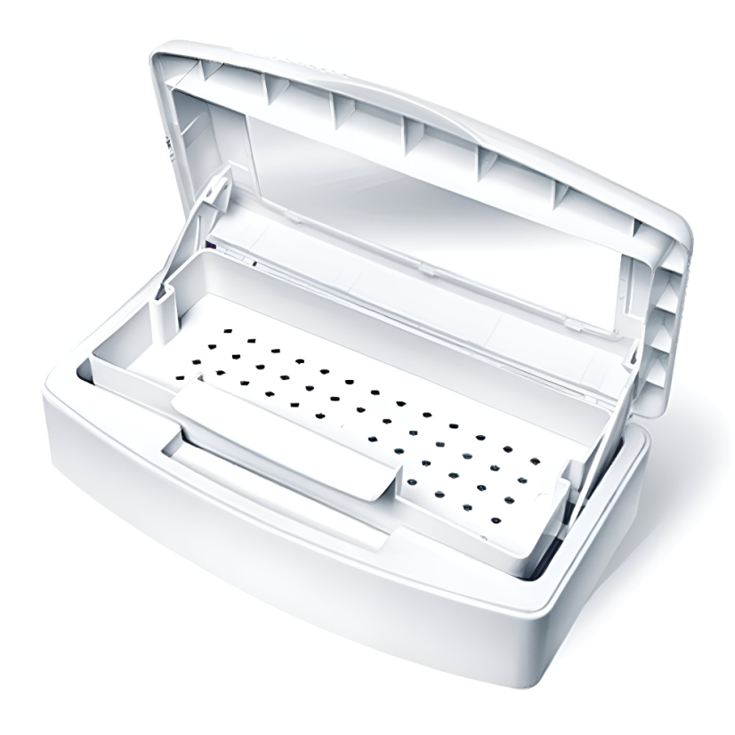 Caja de desinfección con ventana