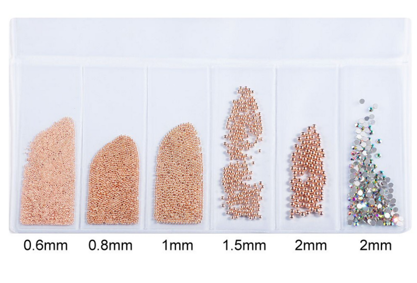 MANYBEAUTY NR1 - caviar para decorar uñas 6 en 1