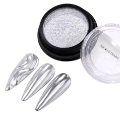 NICOLE DIARY Solid chrome 1 - Chromový pigment na nehty se zrcadlovým efektem