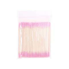 Деревянные палочки с ватой двусторонние, 100 шт