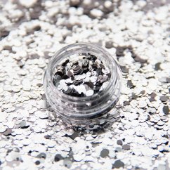 ALLEPAZNOKCIE Silver drops - glitterové zdobení