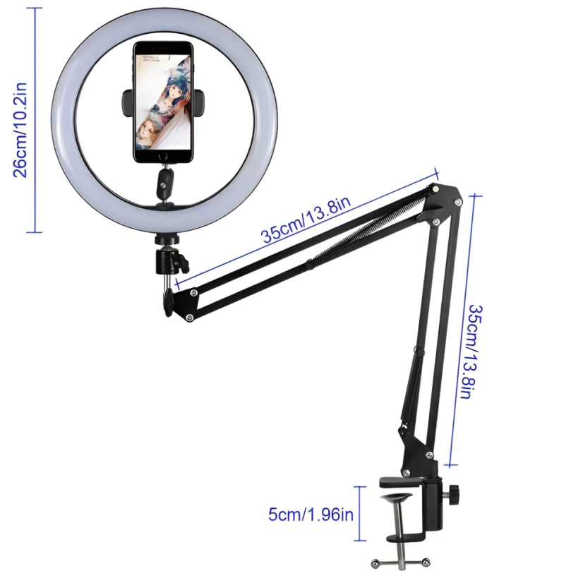 Luz circular selfie, 26 cm