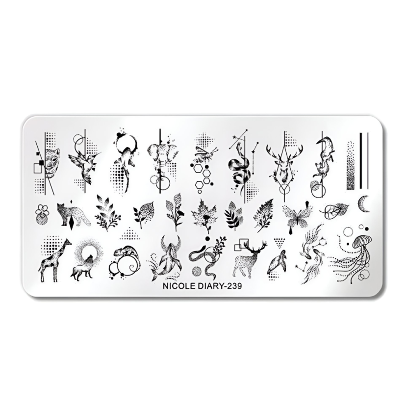 NICOLE DIARY Plantillas para uñas - 239