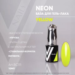 VOGUE NAILS - base Neon yellow, 10 ml