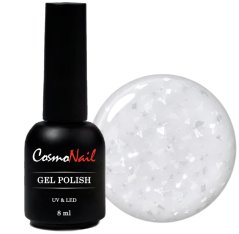 COSMONAIL Gel lak Milky Flakes 004 Silver Snow, 8 ml
