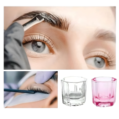 Стеклянный стаканчик разноцветный