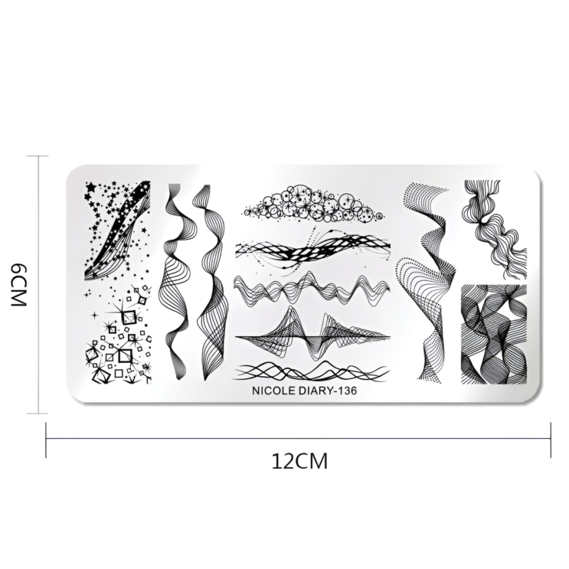 NICOLE DIARY Plantillas para uñas - 136