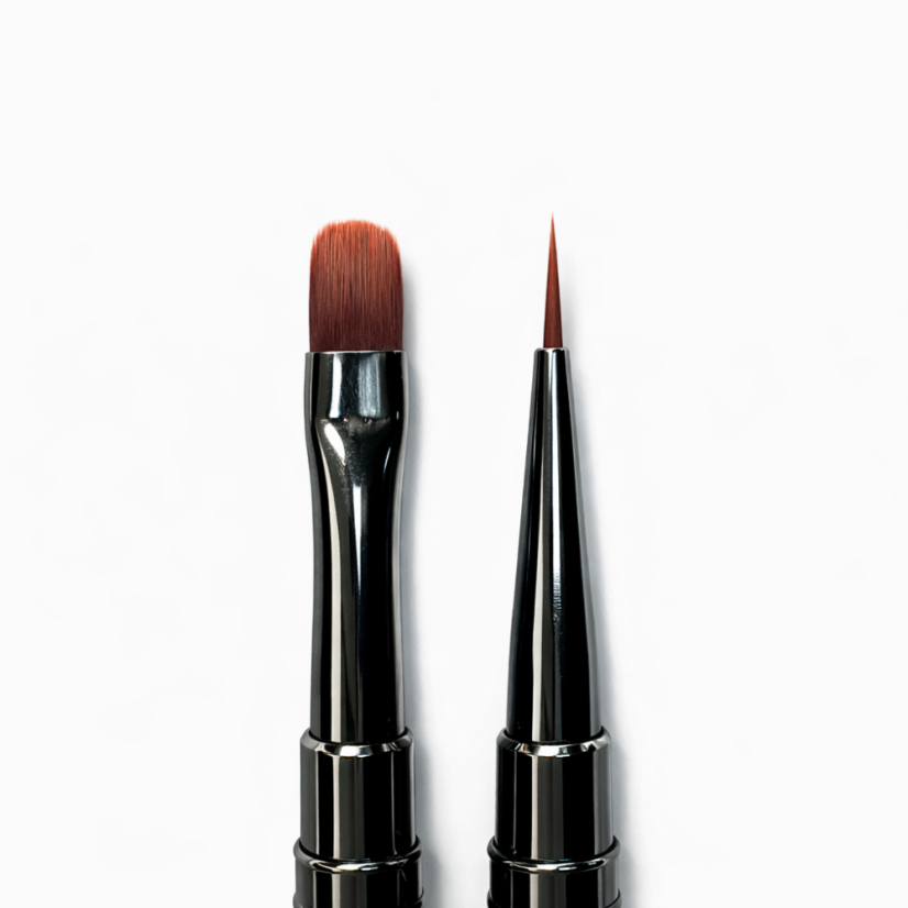 BAFI Set de pinceles para gel Oval y Liner  - 2 pc