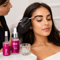 ZOLA Dark Brown Kit de henna para colorear las cejas