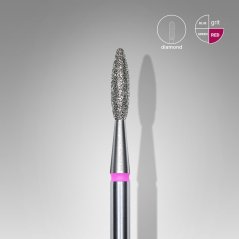 STALEKS - fréza diamantová 2,1/8 mm, plamínek jemný