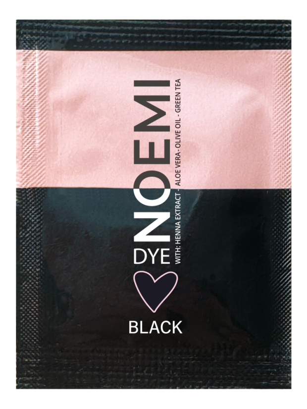 NOEMI Lash & Brow Dye – tinte híbrido para pestañas y cejas Black, sobre de 1 g