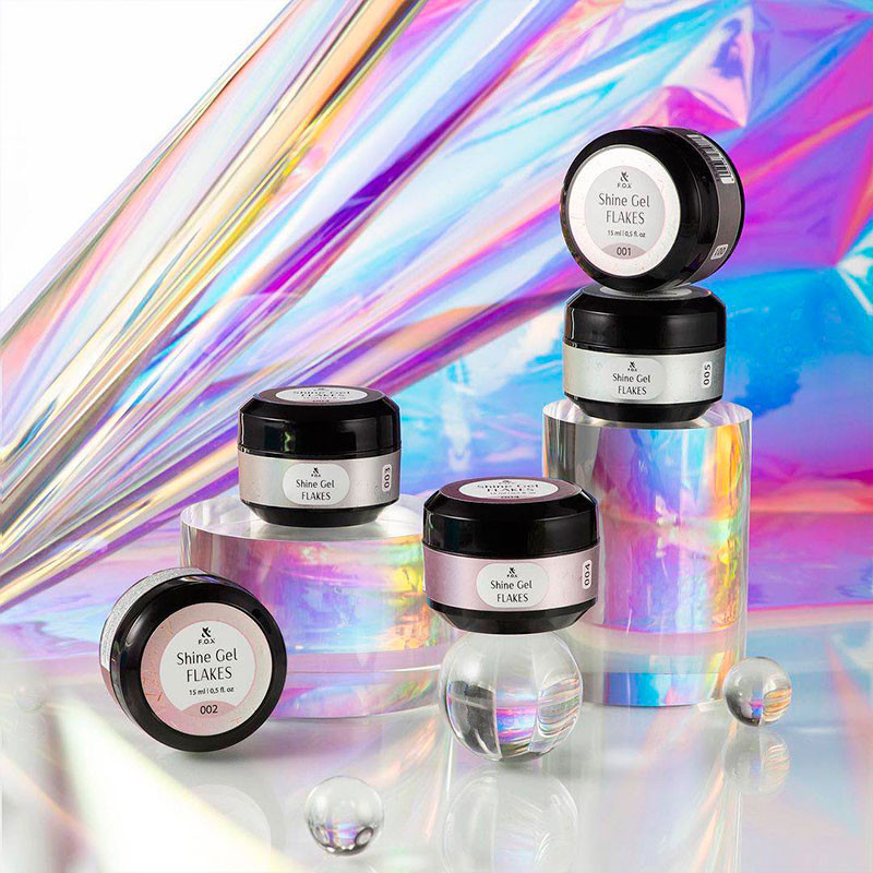 F.O.X - gel Shine Flakes 002, 15 ml