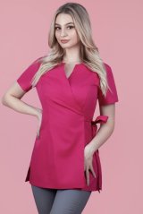 Blusa cosmética de mujer NR67-RA fucsia, talla 36