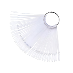 Vzorník na gel laky oválný, průhledný, 50 ks