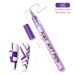 BORN PRETTY Tužka na nail art, fialová