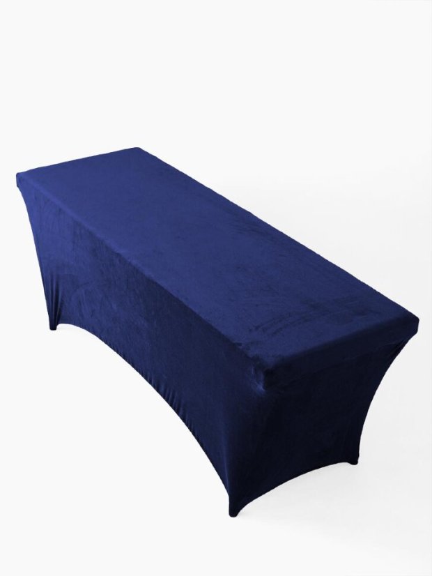 Prodloužený potah na kosmetické lehátko velurový 60x180 – modrý