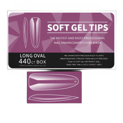 Gelové tipy Long oval, 440 ks