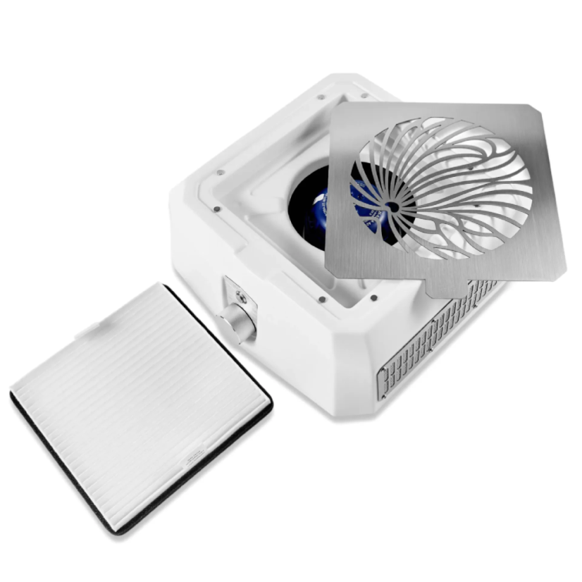 MICROSTOP Base Pro White Stolní manikúrní odsávačka prachu, bílá