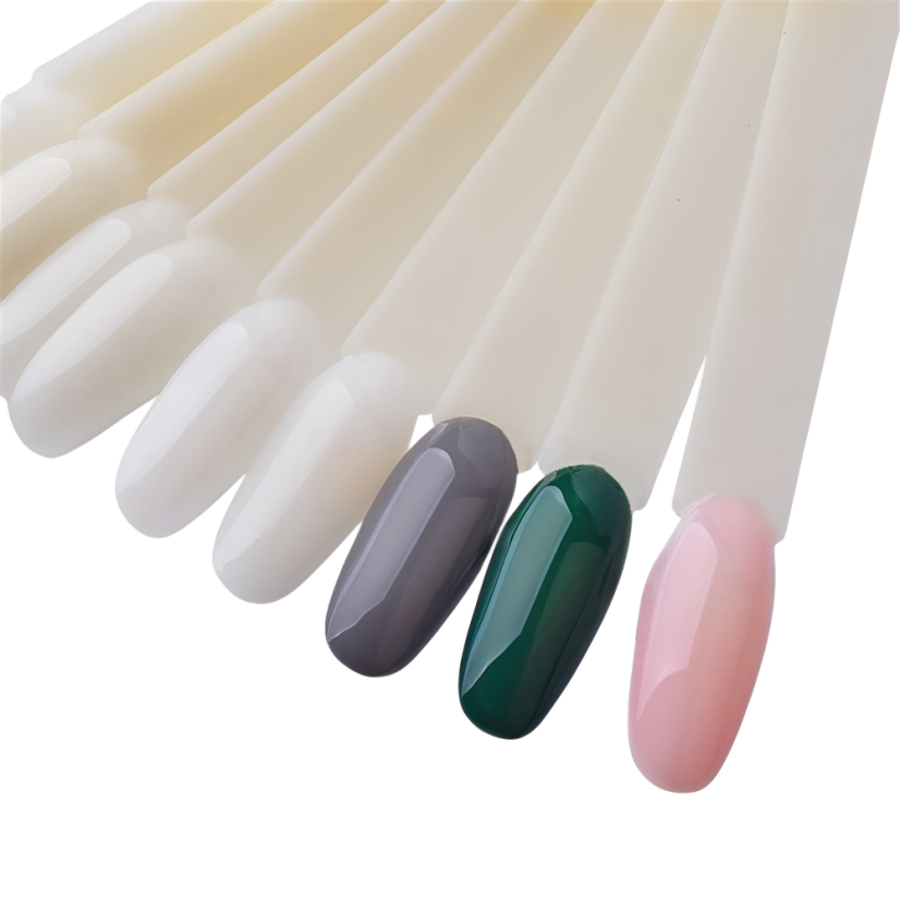 BAFI Muestras de esmalte de gel ovaladas, lechosas, 50 unid.