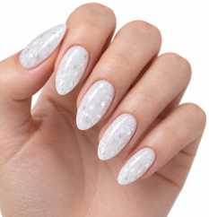 COSMONAIL Gel lak Milky Flakes 004 Silver Snow, 8 ml