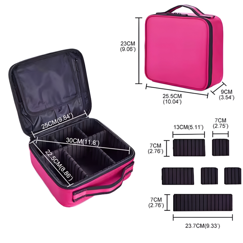 BAFI Kosmetická taška  Profesionální organizér 2v1, růžová