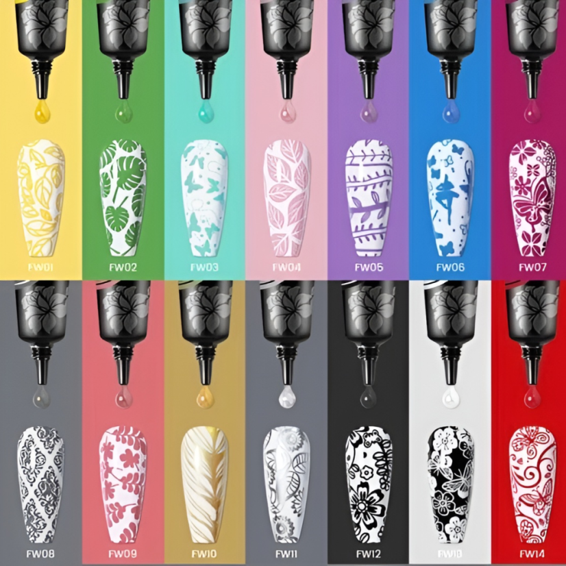 BORN PRETTY Stamping gel 14, červený