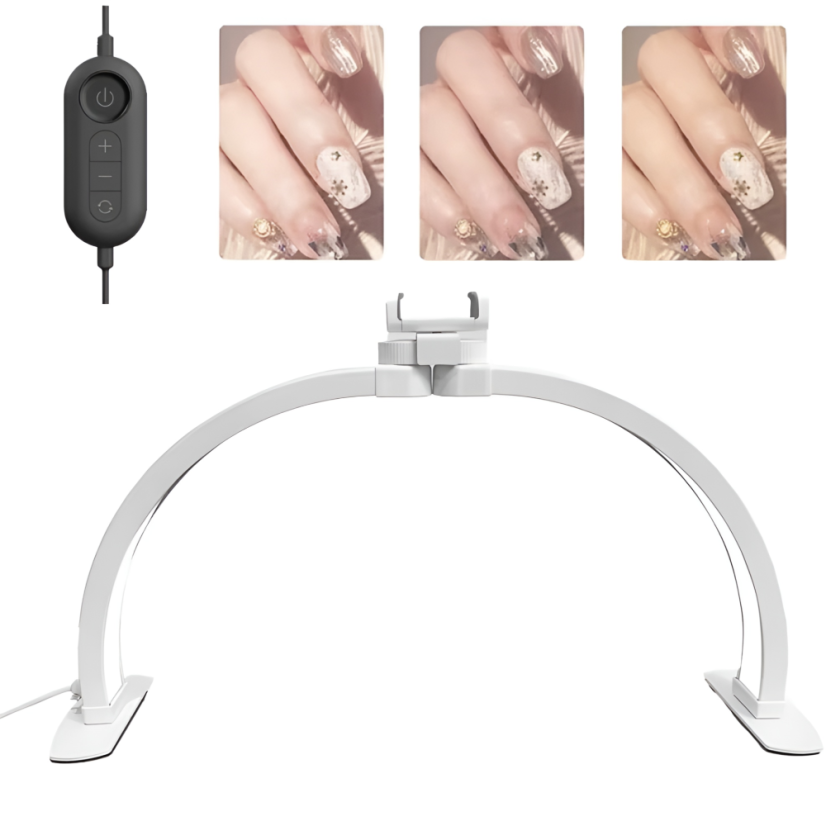 Lámpara de mesa cosmética plegable MOON, blanca