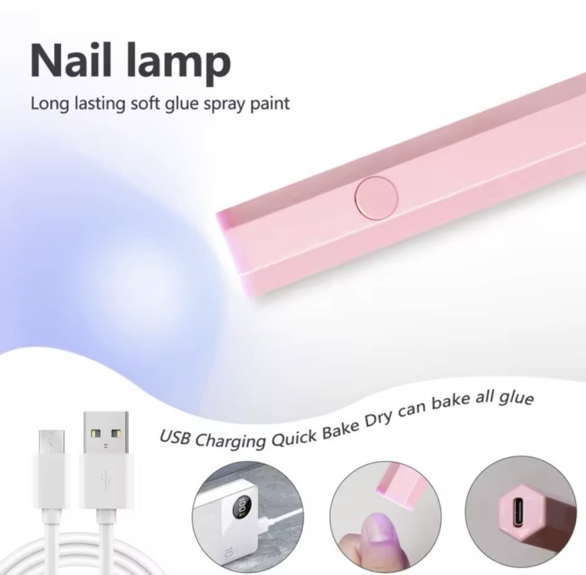 BORN PRETTY - mini lámpara de uñas X, rosa