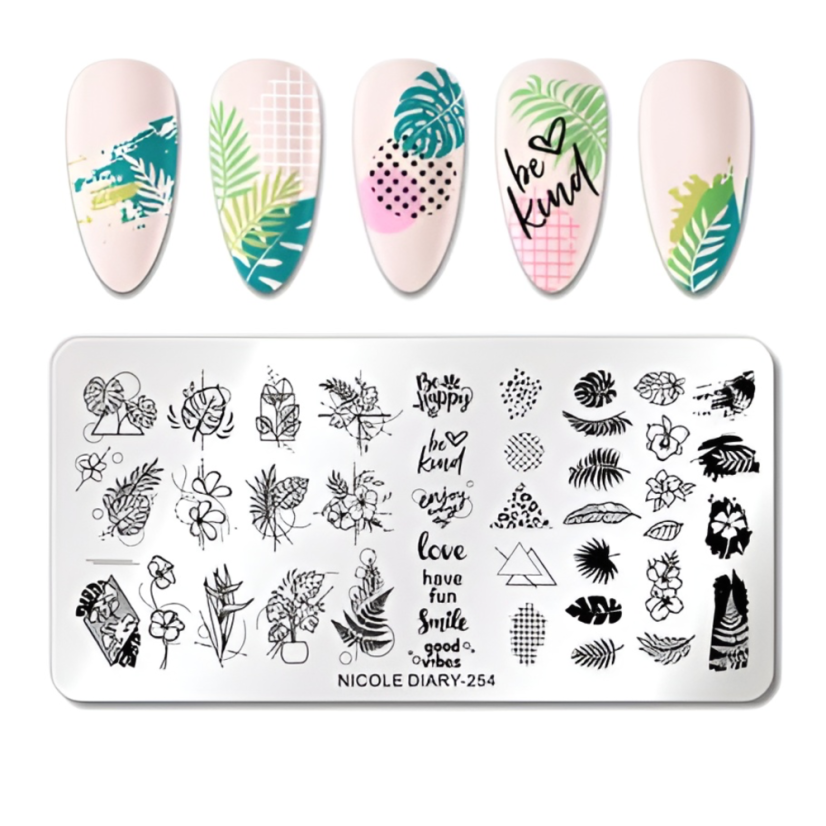 NICOLE DIARY Plantillas para uñas - 254