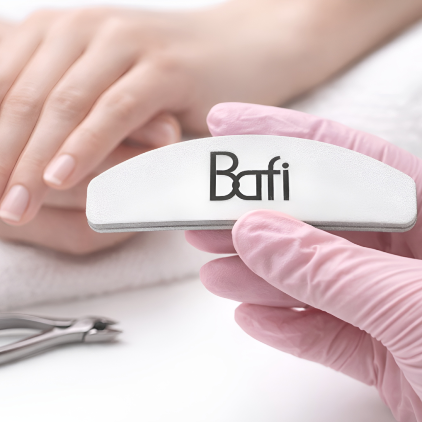 BAFI Lima de uñas pequeña 100/180 blanca, set 10 pсs