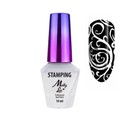 MOLLY LAC Stamping - esmalte para estampar uñas, 01 blanco , 10 ml