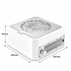 MICROSTOP Base White Stolní manikúrní odsávačka prachu, bílá