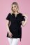 Blusa cosmética de mujer NR67 negra, talla 40