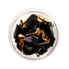 Fólie na nehty, černá/zlatá