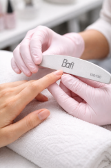BAFI Premium 100/180 - disposable nail file crescent