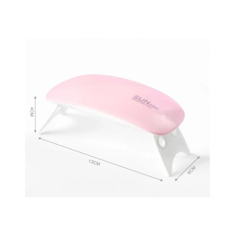 SUN MINI Přenosná UV lampa na nehty růžová, 6W