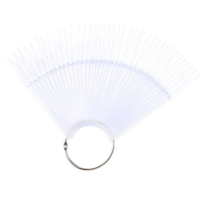 BAFI Puntas de esmalte de gel stilettoes, transparentes, 50 unid.