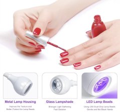 LED mini lampa na nehty s klipsou