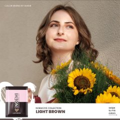 NOEMI Lash & Brow Dye – tinte híbrido para pestañas y cejas Light brown, sobre de 1 g